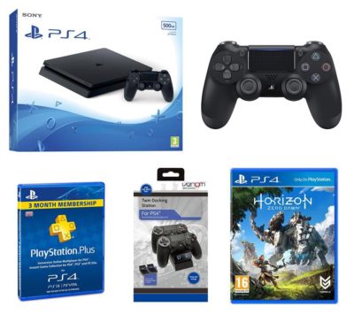 PLAYSTATION 4 PLAYSTATION 4 Slim with Horizon Zero Dawn Controller Bundle - 500 GB PLAYSTATION 4 PLAYSTATION 4 Slim with Horizon Zero Dawn Controller Bundle - 500 GB